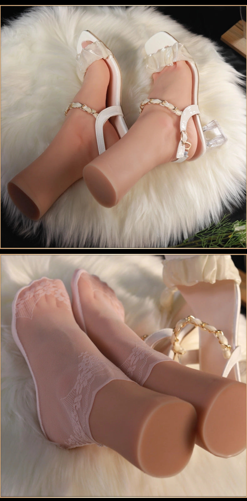 Ultra-Realistic Silicone Foot Model - Museum-Quality Hand-Painted Collectible | Size 36