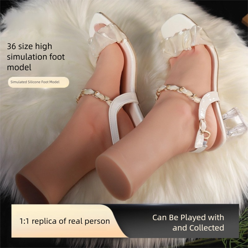 Ultra-Realistic Silicone Foot Model - Museum-Quality Hand-Painted Collectible | Size 36